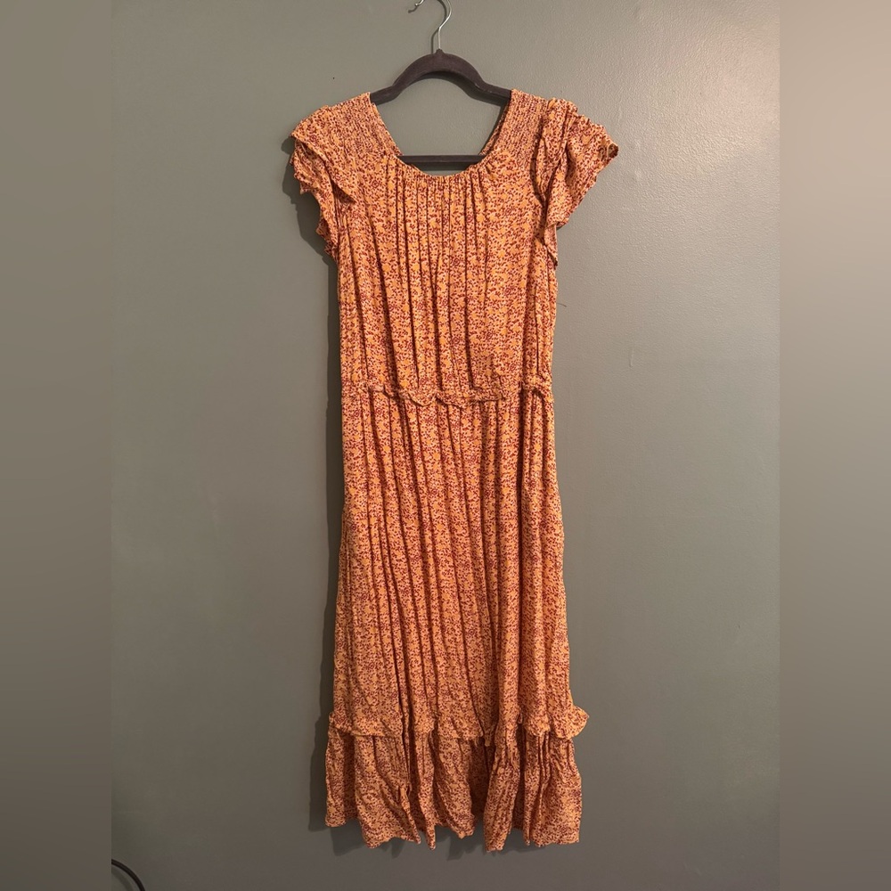 Universal Thread Rust Floral Maxi Dress